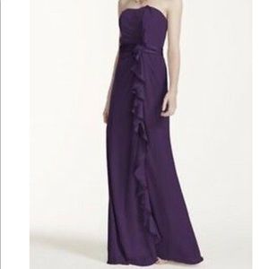 David’s Bridal F14336, A-line dress, plum size 14